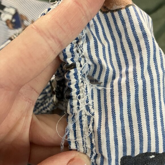 Vintage Ralph Lauren Polo Teddy Bear AOP Full Fitted Bed Sheet Made USA Striped - Picture 3 of 11